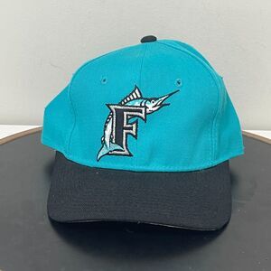 VTG‎ Florida Marlins Sports Specialties Fitted Hat Men Size 7 1/8 Teal MLB Twill